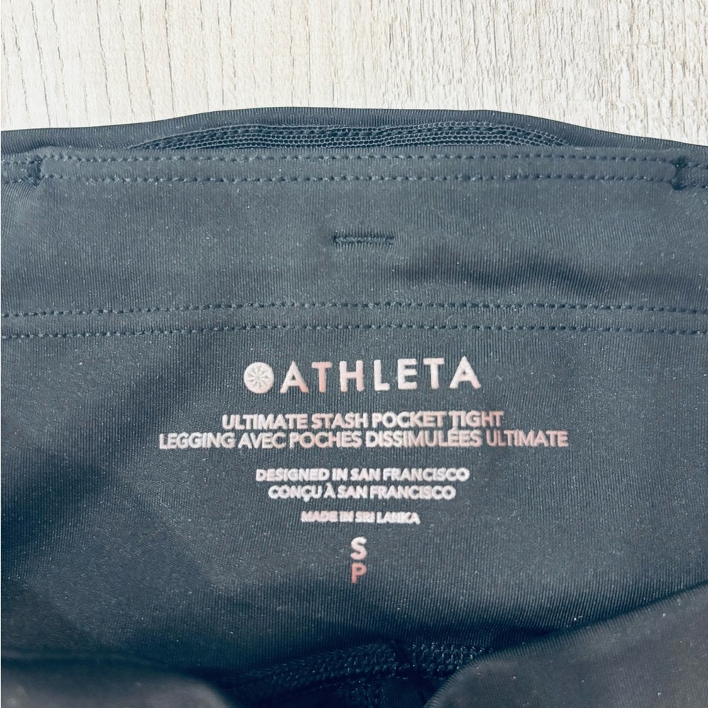 Athleta Black Ultimate Stash Pocket Tights High-Waisted Leggings Small - Picture 6 of 9